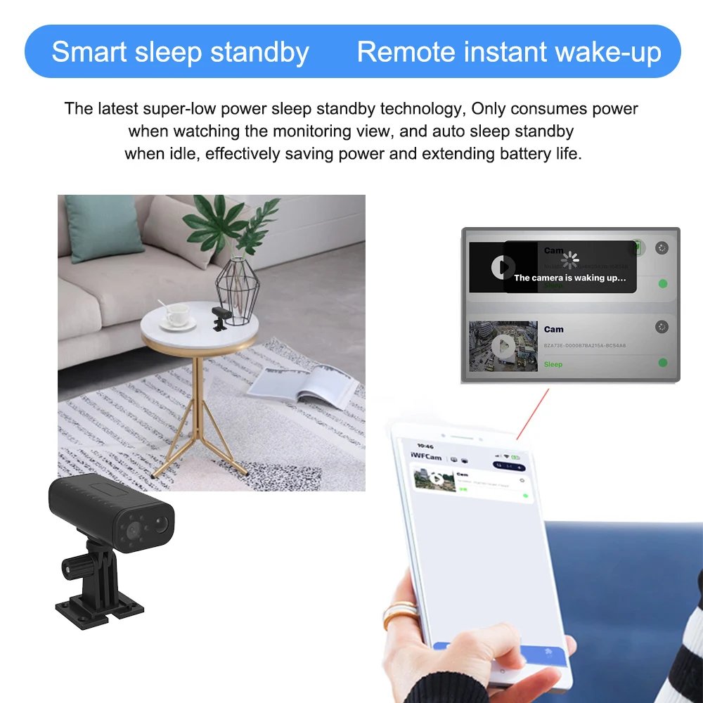 Outdoor Mini Wireless WiFi CCTV Camera with PIR Motion Detect
