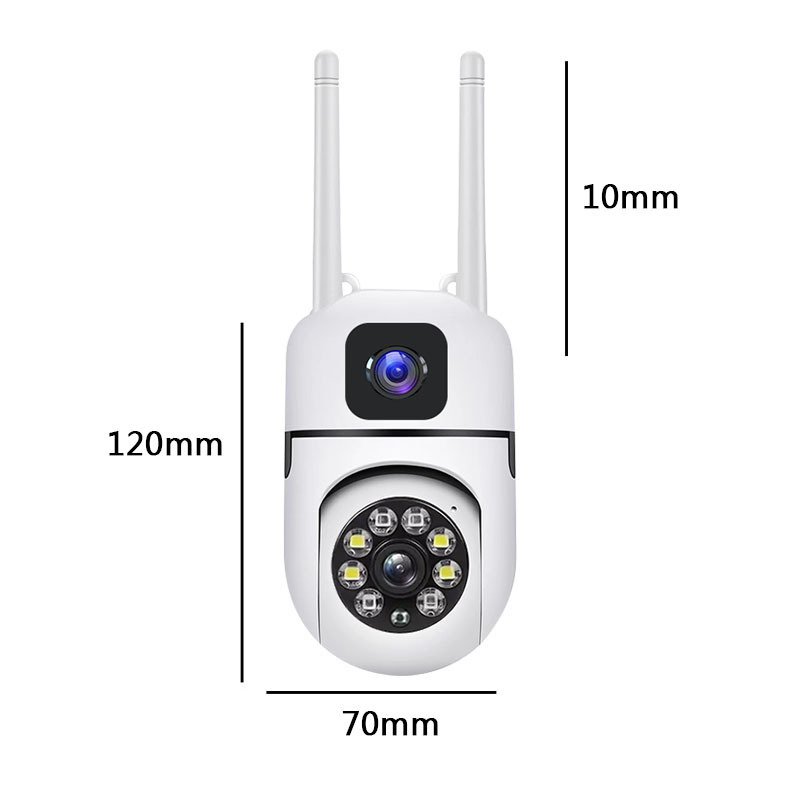 6MP Dual Lens Indoor Smart Home Video Surveillance Two Way Audio Mobile Motion Baby Monitor Mini CCTV IP WiFi Security Camera