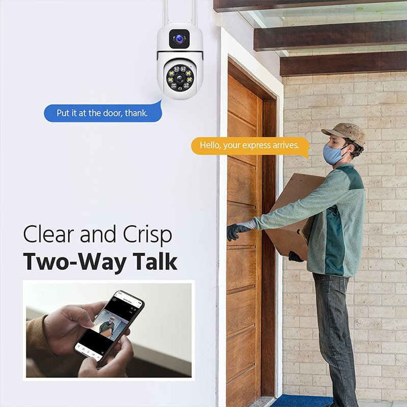 6MP Dual Lens Indoor Smart Home Video Surveillance Two Way Audio Mobile Motion Baby Monitor Mini CCTV IP WiFi Security Camera