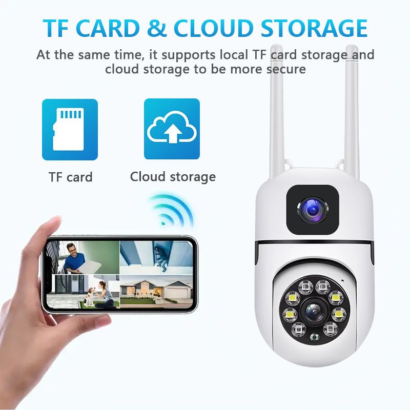 6MP Dual Lens Indoor Smart Home Video Surveillance Two Way Audio Mobile Motion Baby Monitor Mini CCTV IP WiFi Security Camera
