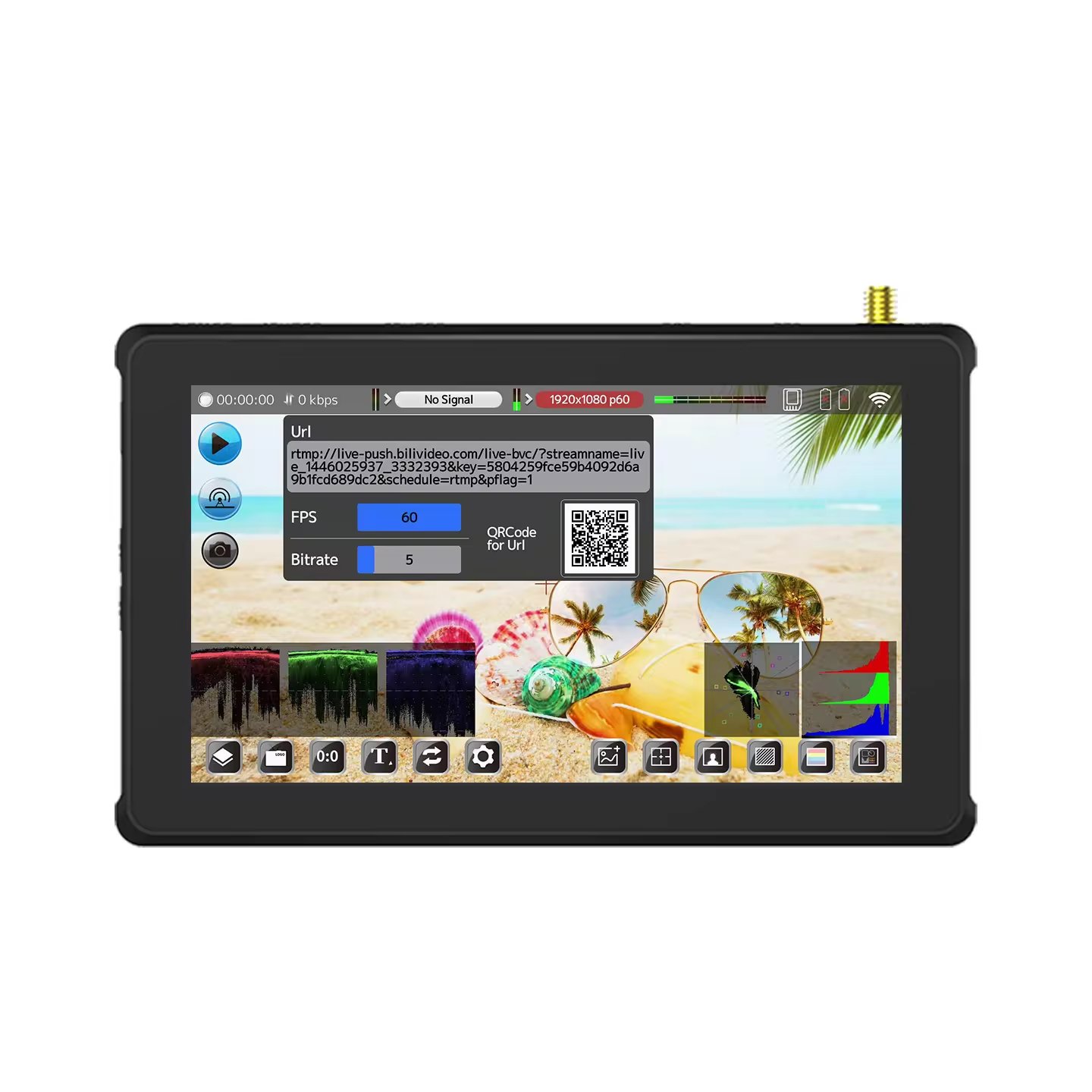 Movmagic professional multi camera productions Live streaming Video switcher with high brightness touch screen