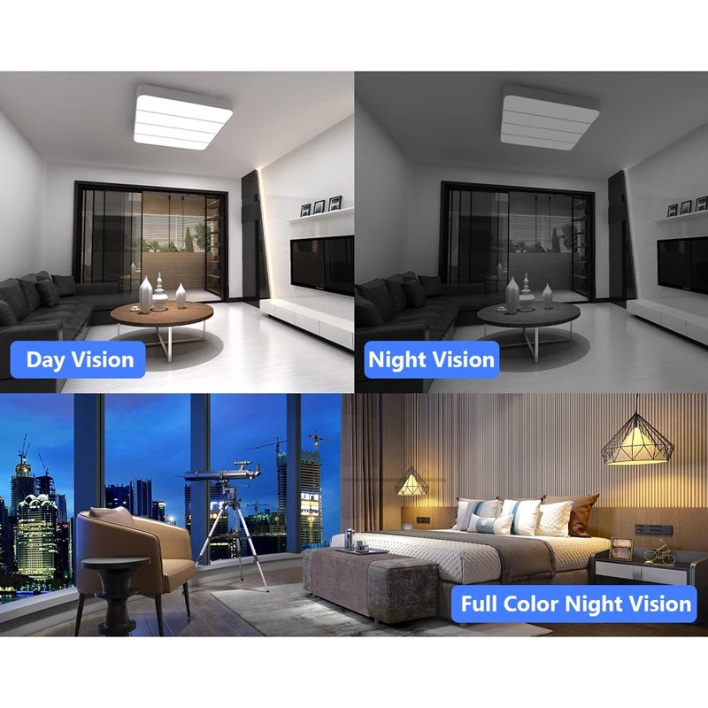 Wistino 3K 2024 indoor cctv wifi security cameras multi-function 120 degree wide angle wifi camera