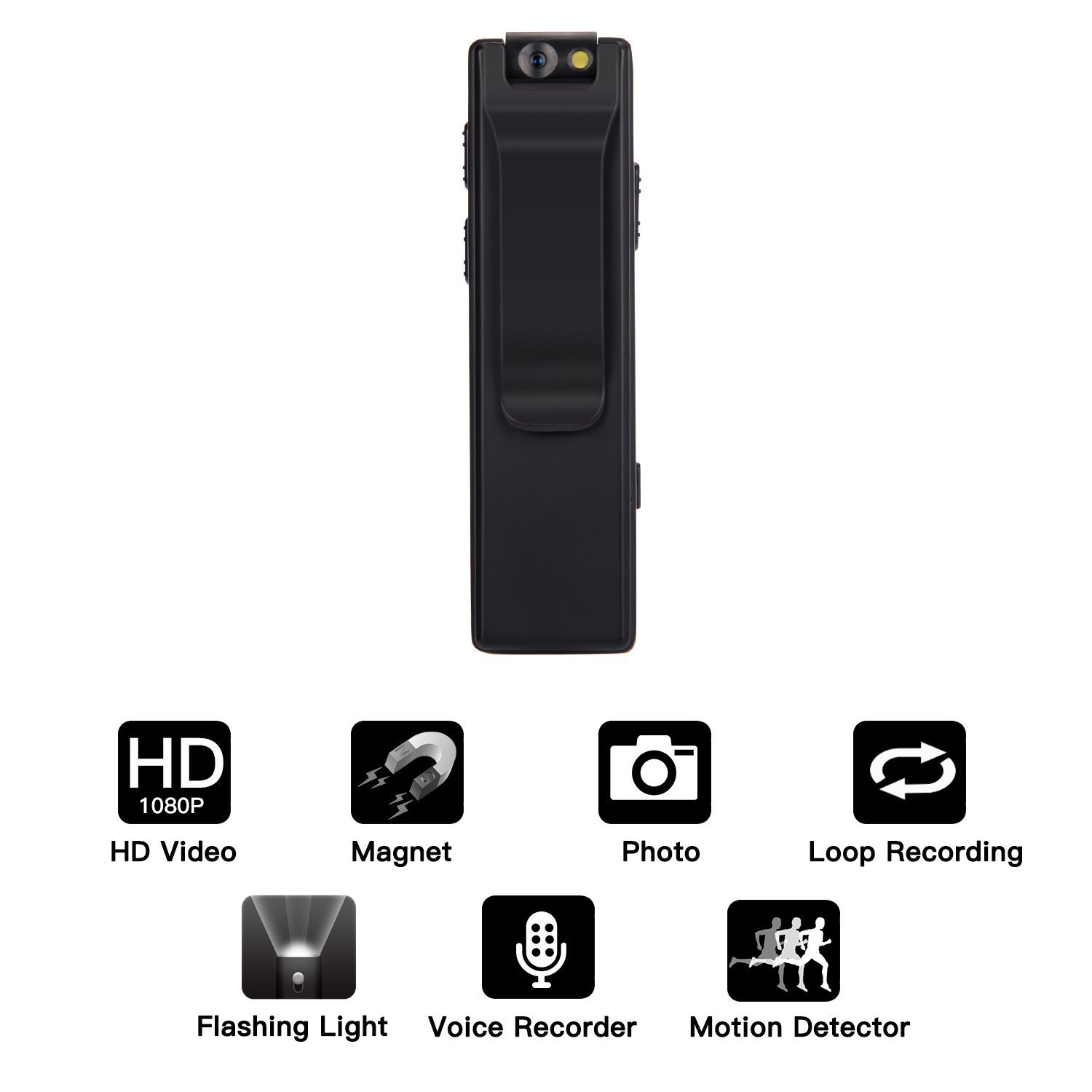 Vandlion A3 Mini Camera Outdoor Sports DV with Clip and Strong Magnetic Adsorption for X-sport Car Driving Recorder