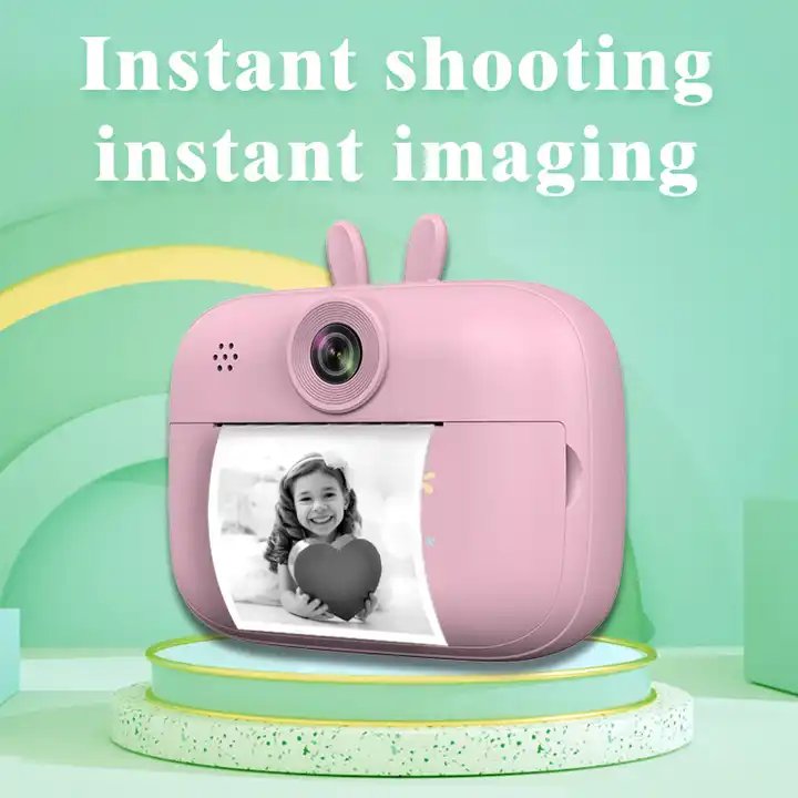Children Hd Mini Camera Instant Print Camera For Kids 1080pWith Thermal Photo Paper Digital Camera Kids Gifts Toys