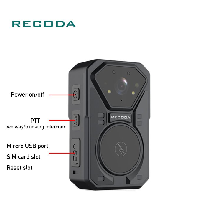 2022 Android body worn Camera IP68 IR 4G GPS WIFI Body Worn Camera With Face Recognition 10 hour recording