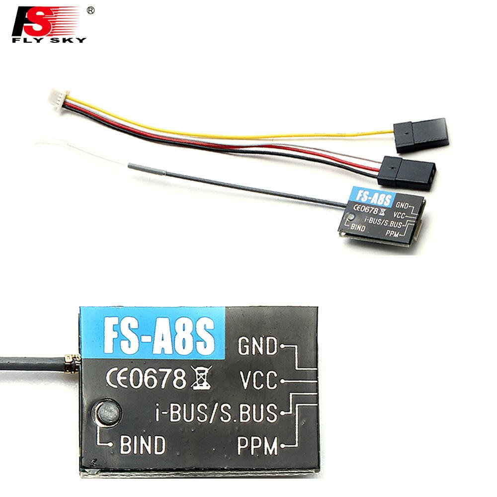 FPV Receiving Flysky FS-A8S 2.4G 8CH Mini Receiver PPM i-BUS SBUS Output For Rc Airplane Compatible with FS-i4 FS-i6 FS-i6S
