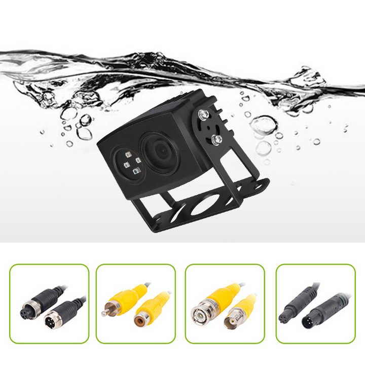 EAPODA 1080P AHD Analog Rear View Reverse Backup Camera 180 Degree Fisheye Waterproof CCTV Security Bus Truck Side View Monitor