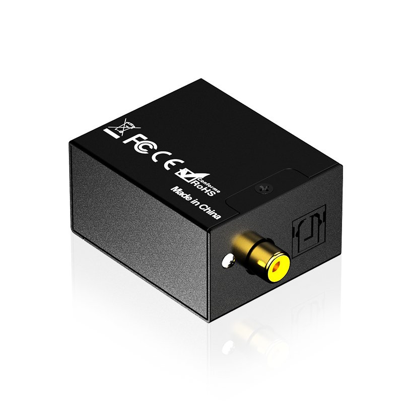 RCA 3.5mm Optical SPDIF Toslink to Analog Stereo Converter with Power Adapter Audio Digital to Analog Converter for PS3