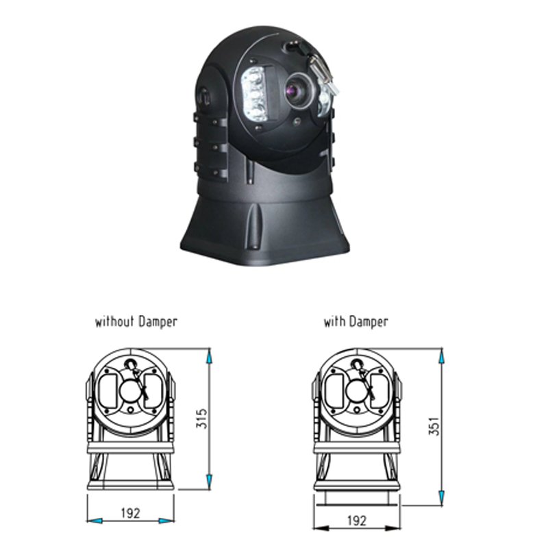 Long night vision IR distance Vandal-proof waterproof shakeproof Mobile Vehicle ip PTZ anpr dash camera