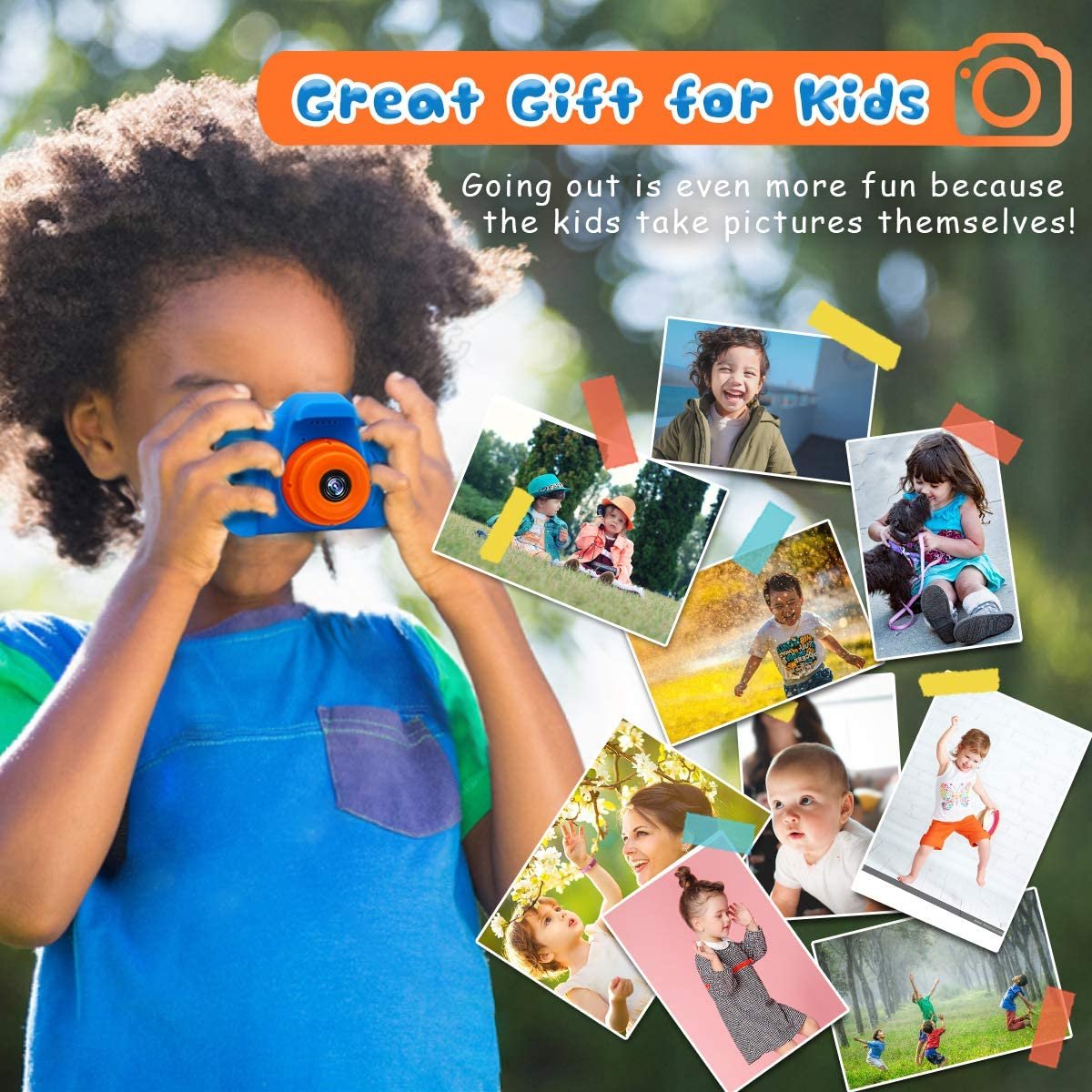 Mini 20MP Digital Kids' Camera with 2.0 Inch IPS Screen Filter and Projection Features for Boys Girls Toddlers' Selfie Videos