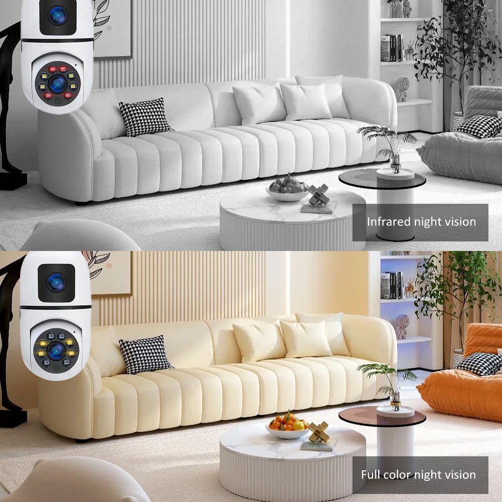 Indoor 4mp E27 Wireless Wifi Dual Lens Bulb IP Camera 360 Security Security Ip Ptz Mini Camera Bulb Light Cctv Camera