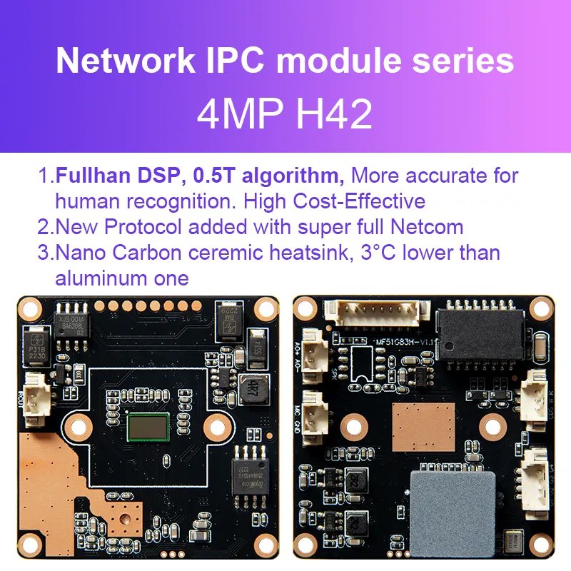 HS H42 4MP Factory Sale IP Camera PCB Board Camera Module CCTV Camera Chip sets Shenzhen Factory Directly Sales
