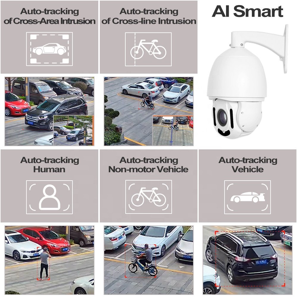 HD 5MP 4G LTE Smart 33X Optical Zoom 360 Degree PTZ Camera Infrared Night Vision AI Humanoid Tracking 4G Network Street Camera