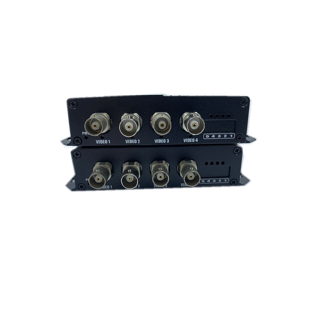 4 port analog CCTV video optical transmitter and receiver