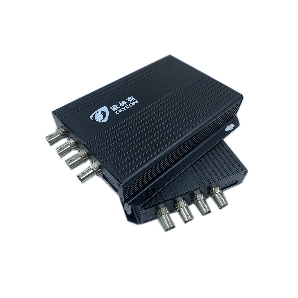 4 port analog CCTV video optical transmitter and receiver