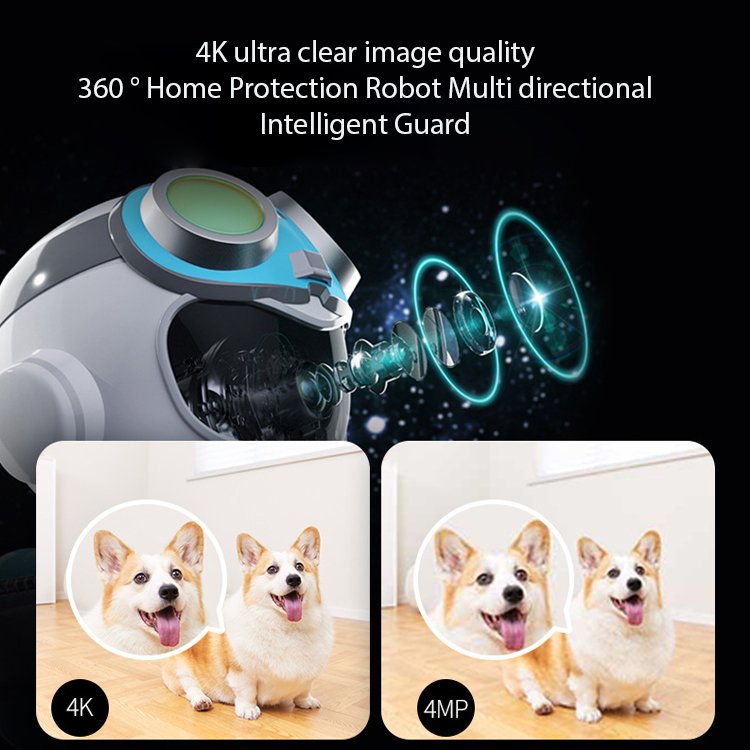 1080p 2mp wifi security smart home indoor security robot wireless battery camera