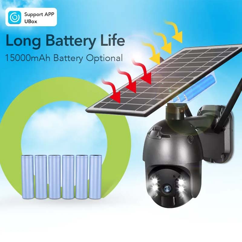 3G/4G LTE Cellular SIM Card Security Camera Solar-powered Colorful Night Vision 4g Camera 2MP Outdoor H.265 Solar Ip Wifi Camera