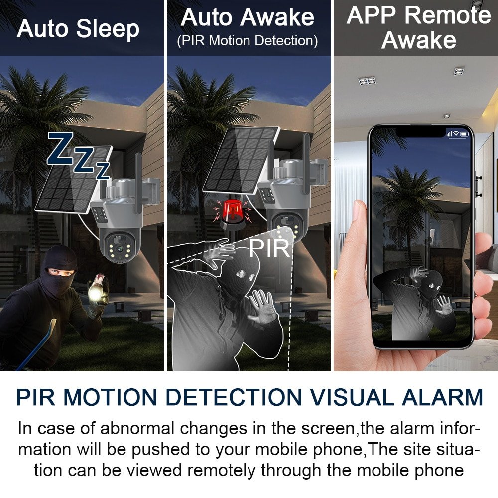 New 10x Optical Zoom 8MP Solar Camera 4g Sim Card Home Security PTZ 360 Degree AI Motion Detection IP CCTV System Network Camera