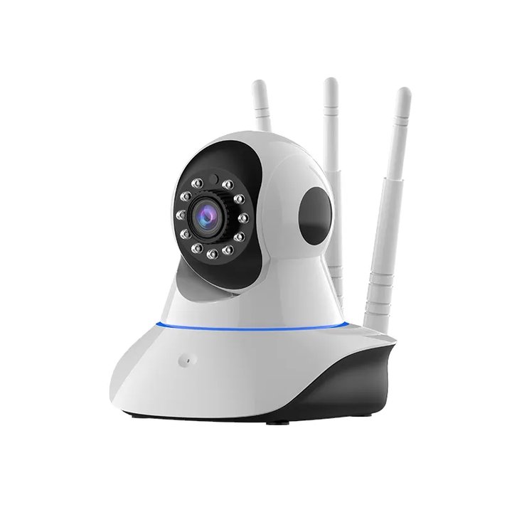 1080P WiFi Indoor Network Camera Five Lines Bald Head Elderly Child Monitor with Night Vision and Motion Detection