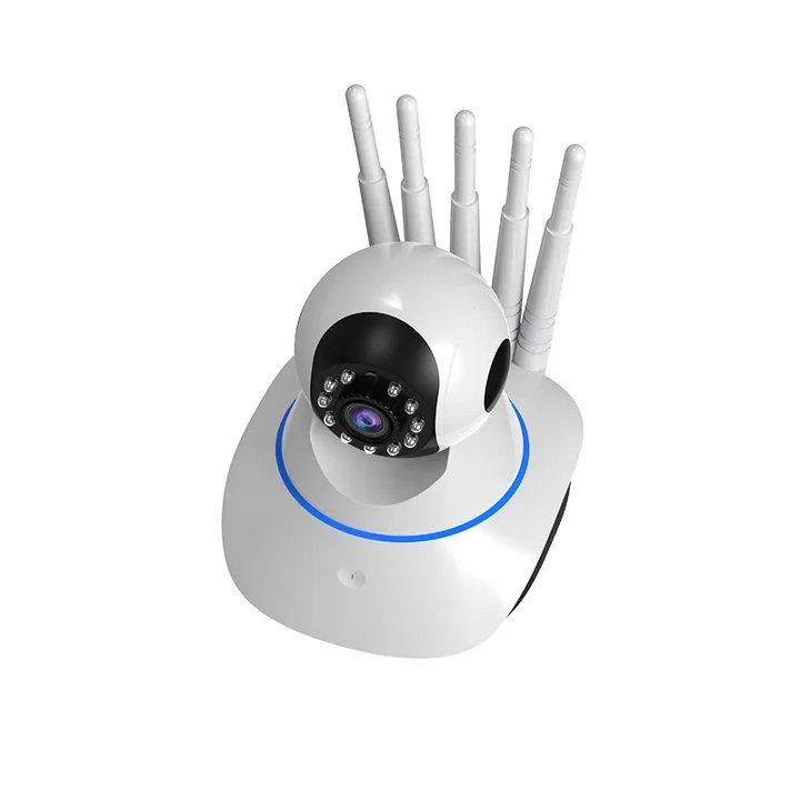 1080P WiFi Indoor Network Camera Five Lines Bald Head Elderly Child Monitor with Night Vision and Motion Detection