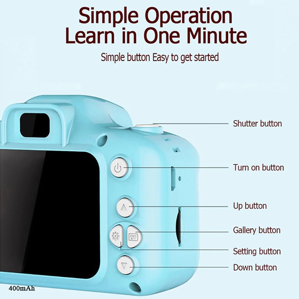 HD 1080P Retro Mini Camera for Home Security Digital Video Recorder Camcorder Children's Photography Toy