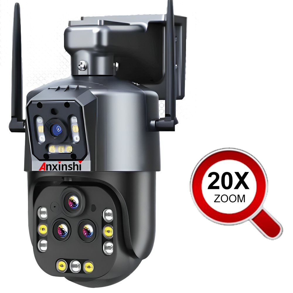 16MP Human Tracking Dual Lens WiFi PTZ Network Camera with Free Horns IP66 Wireless Camera