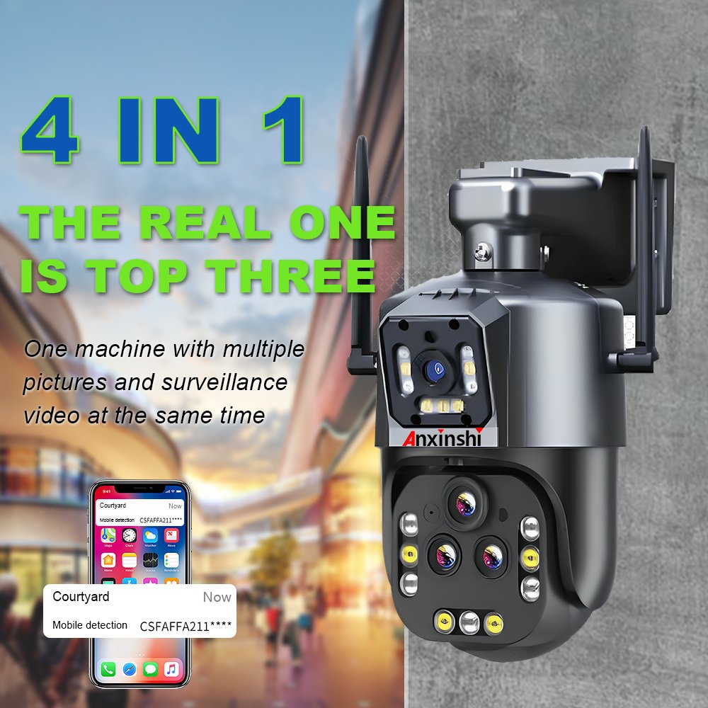 16MP Human Tracking Dual Lens WiFi PTZ Network Camera with Free Horns IP66 Wireless Camera