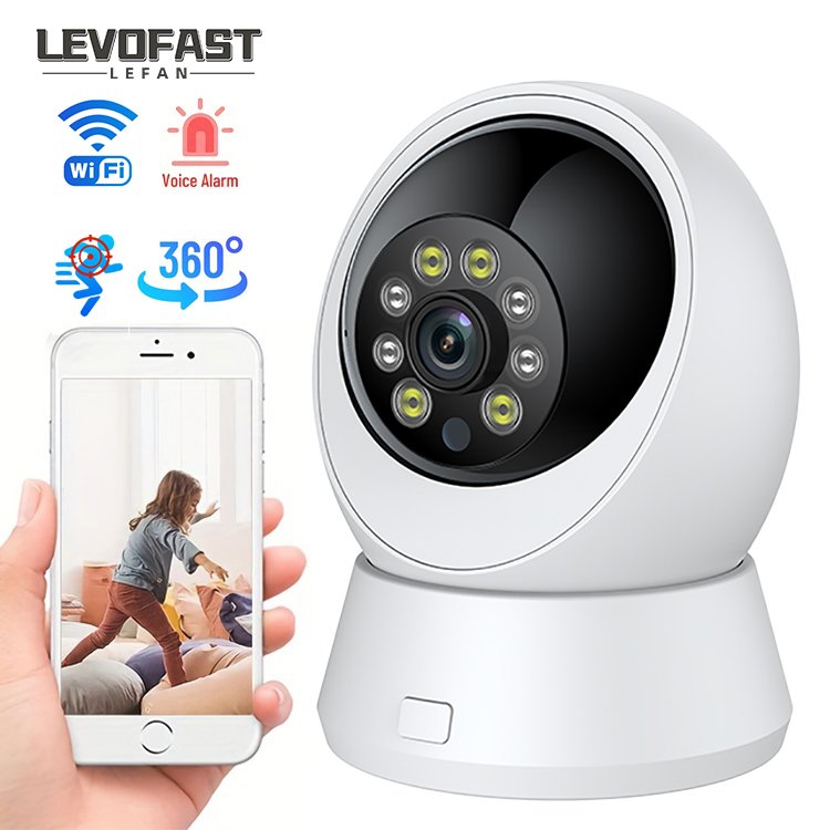 LEVOFAST Factory 2MP Indoor Wifi Pet Baby Monitoring Surveillance IP Security Camera Wireless Smart 5GWifi Two Way Audio Camera