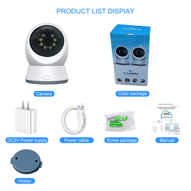 LEVOFAST Factory 2MP Indoor Wifi Pet Baby Monitoring Surveillance IP Security Camera Wireless Smart 5GWifi Two Way Audio Camera