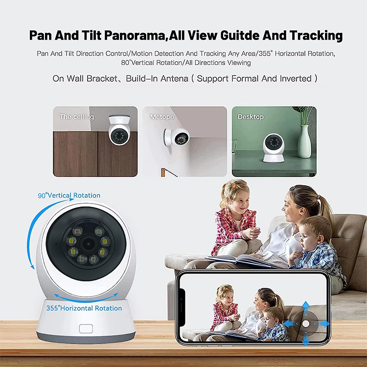 LEVOFAST Factory 2MP Indoor Wifi Pet Baby Monitoring Surveillance IP Security Camera Wireless Smart 5GWifi Two Way Audio Camera