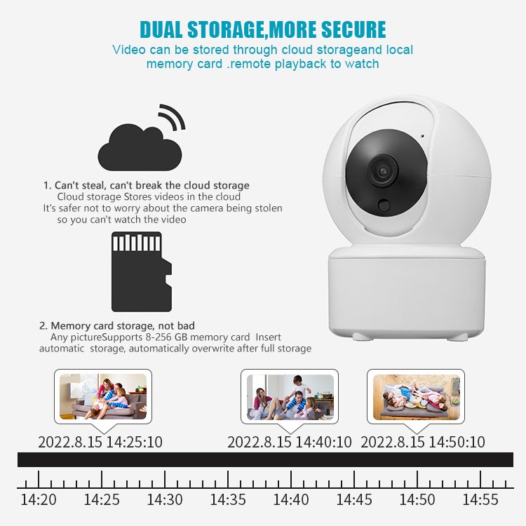 High Quality Intelligent 4MP Home Security IP Camera wifi Dome mini Camera Surveillance Night Vision Baby Camera Monitor