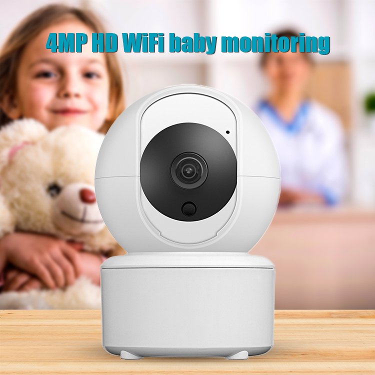 High Quality Intelligent 4MP Home Security IP Camera wifi Dome mini Camera Surveillance Night Vision Baby Camera Monitor