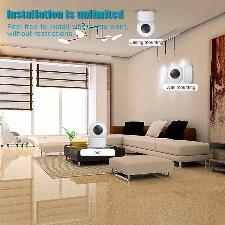 High Quality Intelligent 4MP Home Security IP Camera wifi Dome mini Camera Surveillance Night Vision Baby Camera Monitor