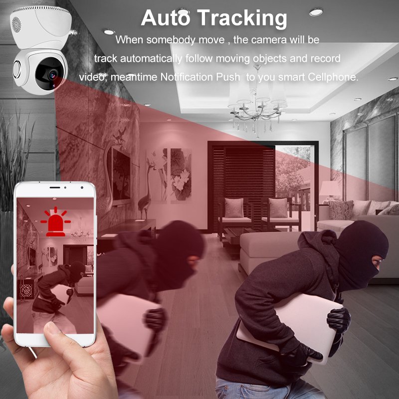 V380 Pro 3.0MP Wireless Digital P2P Smart Home Robot H.265 IR Security IP Wifi Mini Camera