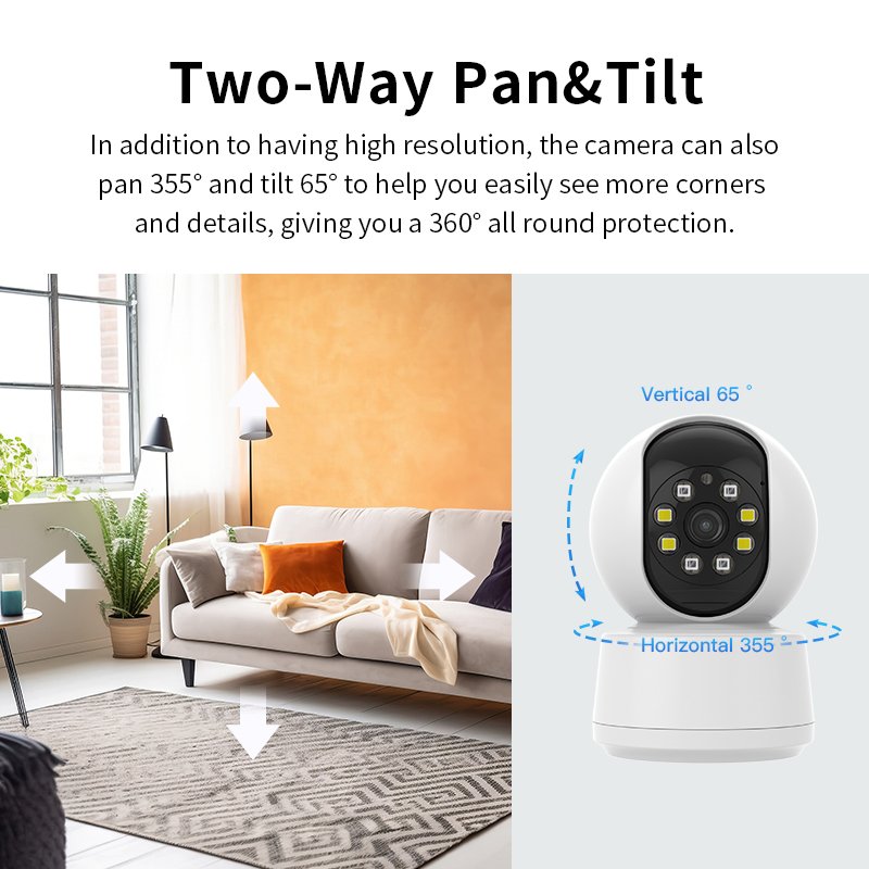 O-KAM PRO APP 360 Degree Auto Tracking HD 2MP Security Human Detection Mini Camera CCTV Network IP Camera