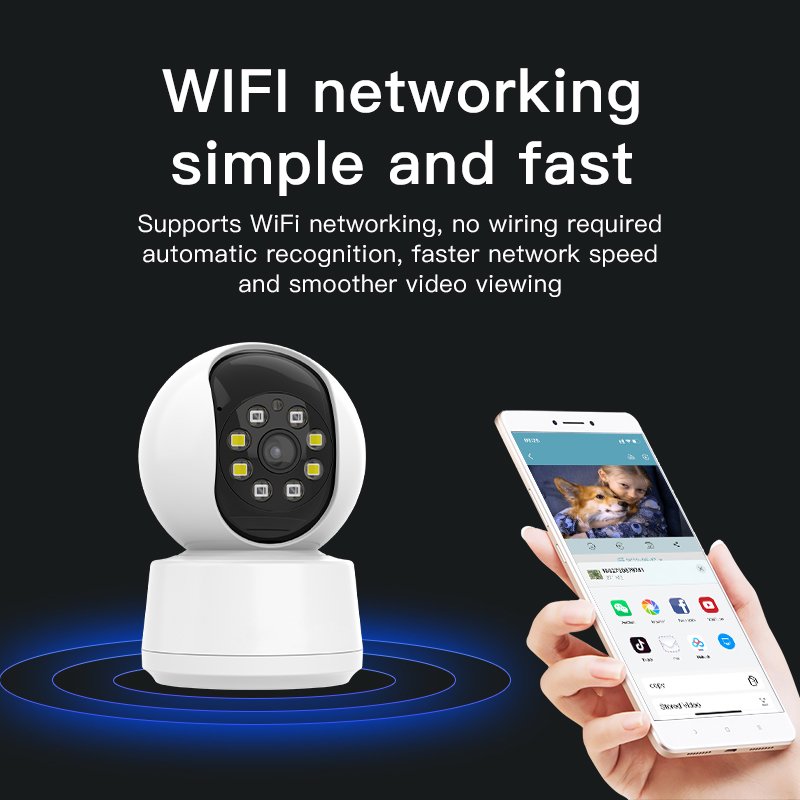 O-KAM PRO APP 360 Degree Auto Tracking HD 2MP Security Human Detection Mini Camera CCTV Network IP Camera