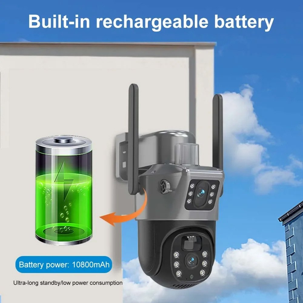 4G V380 solar monitor 360 degree mobile phone remote outdoor night vision panoramic home high definition battery camera