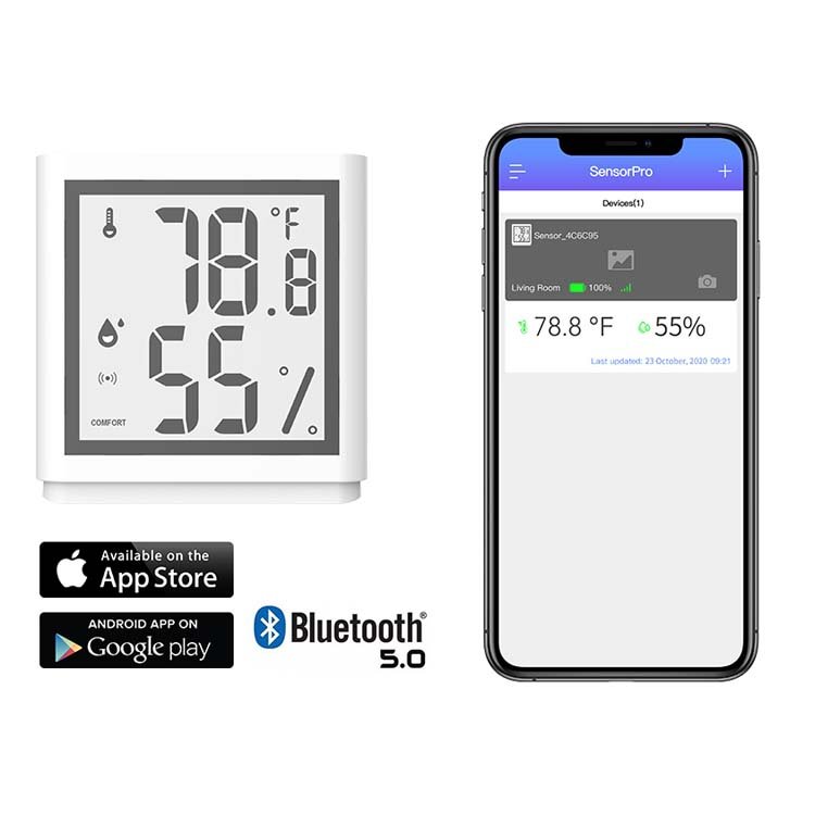 USA Smart Temperature and Humidity Sensor with CE/FCC/SAA/ ROHS Certificate for indoor baby pets room