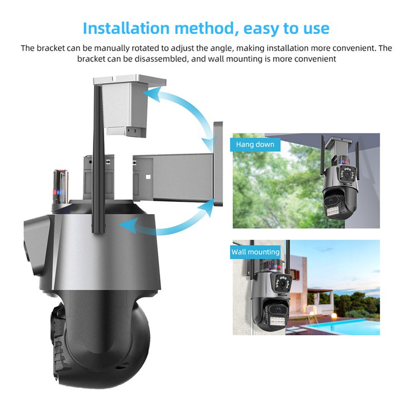 Wistino AI Tracking Binocular 8X Zoom 8MP WiFi Outdoor Camera ICSEE Motion Detection Waterproof Audio Network CCTV Camera