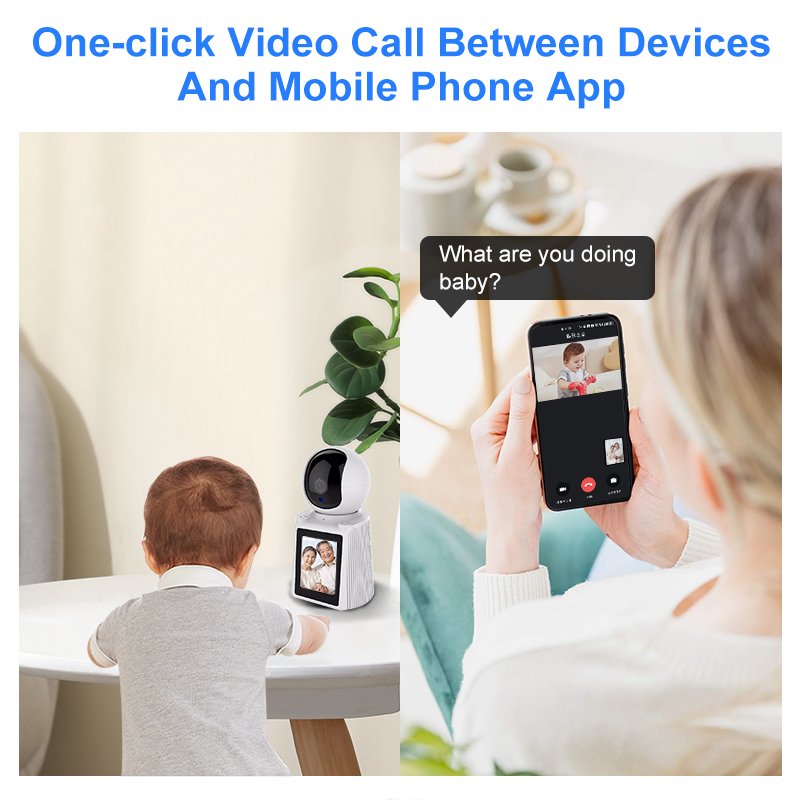 Home Smart WiFi Camera HD Wireless Home Security Camera with Screen Video Baby Camera Monitoring Wireless