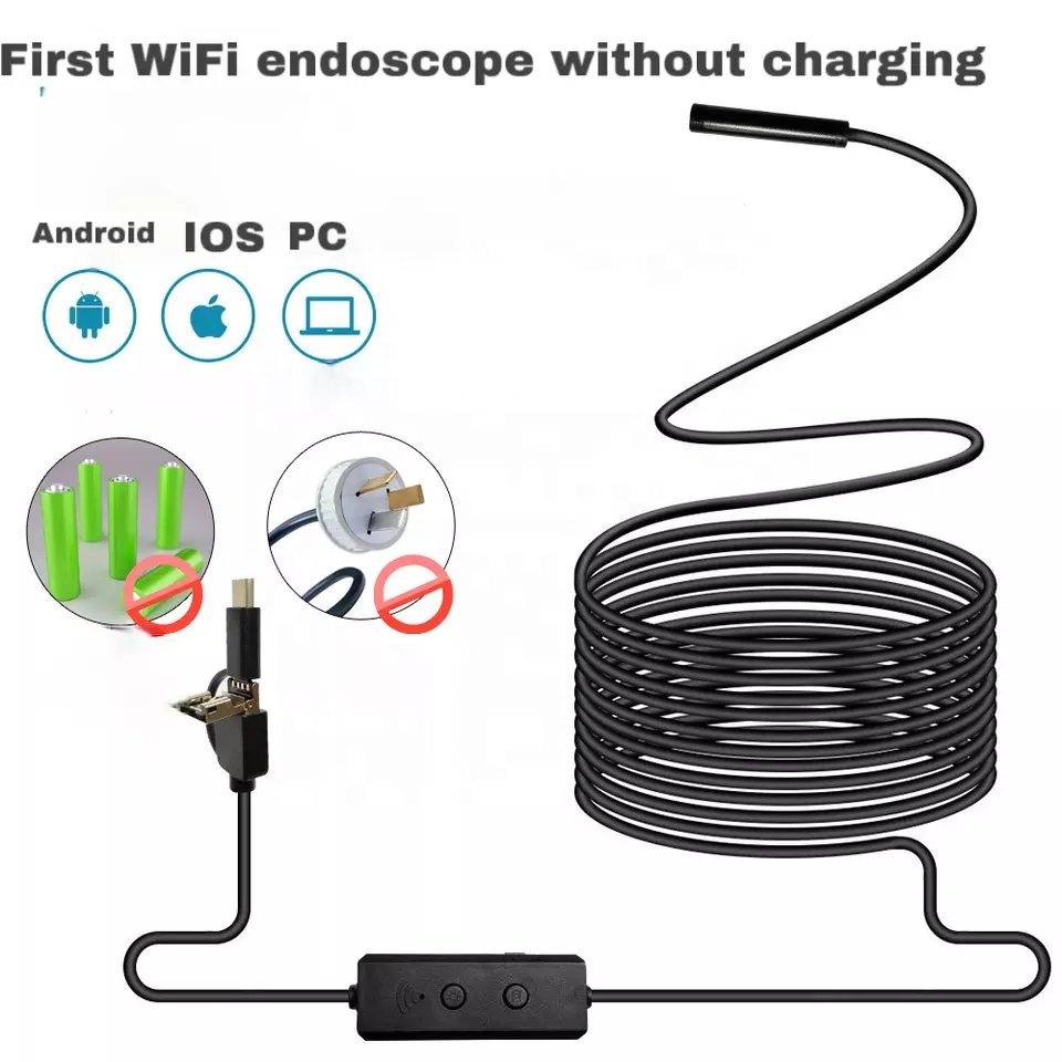 3 in 1 F160 USB Borescope Camera 8mm 720P Wifi Endoscope Camera 30fps Portable ent Endoscope Camera