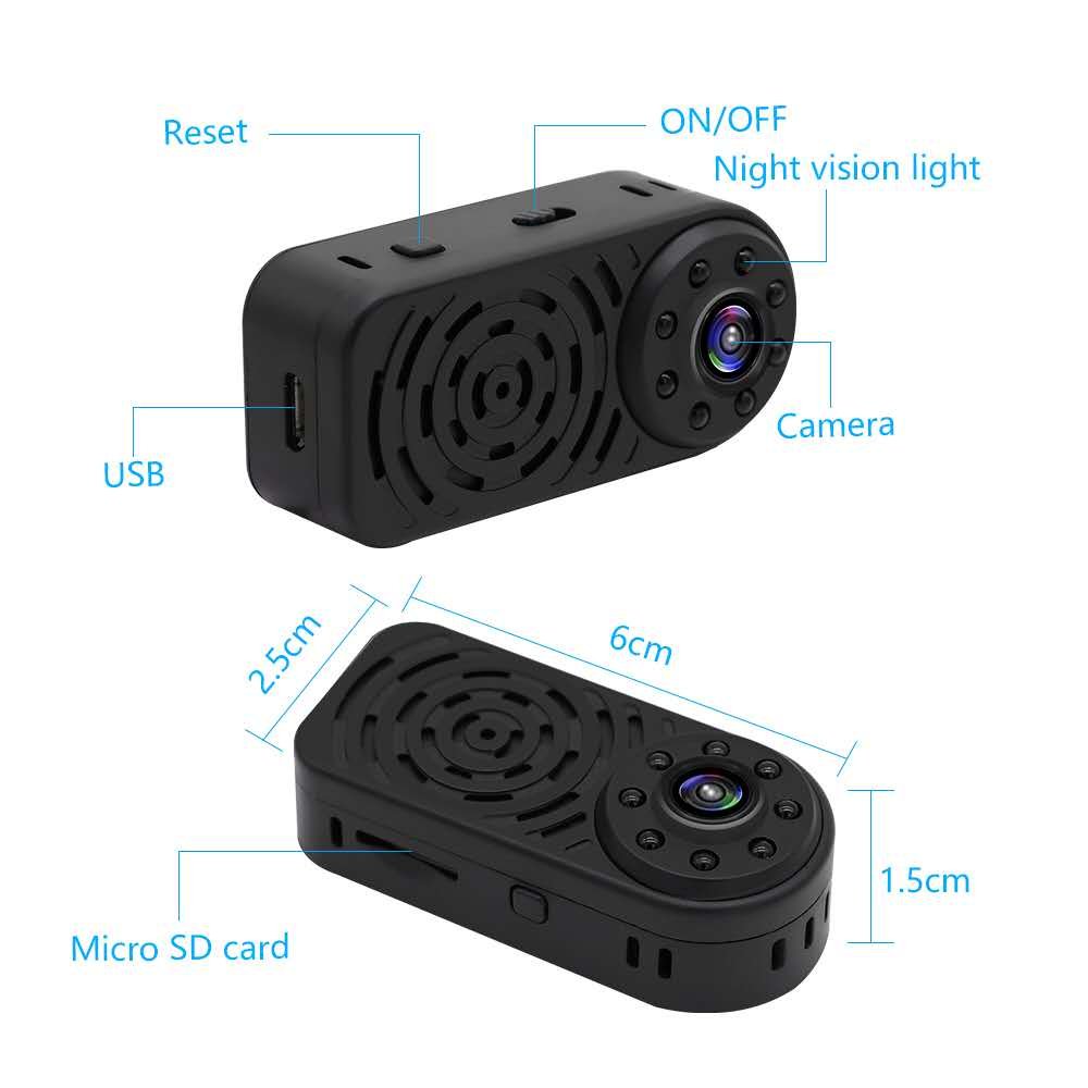 Mini HD 1080P WiFi Camera Pocket mini Camera Remote Monitor Video Wireless IR Night Vision Home Security camera