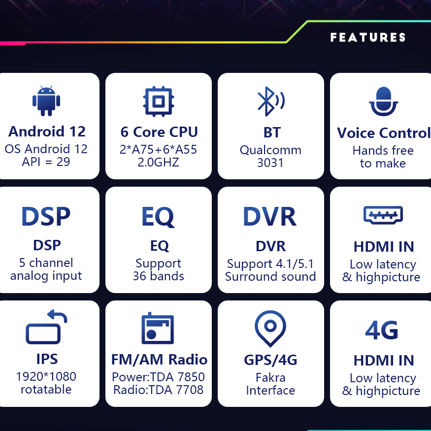 13 inch 4+64G Android Car Stereo dvd video audio player single Din Car Radio Autoradio GPS WIFI RDS monitor multimedia for car
