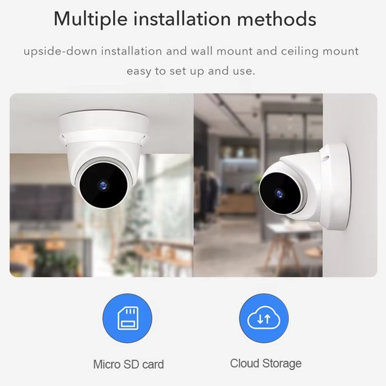 5MP 4K UHD POE Security IP Dome Camera with Built-in Mic Light Audio Alarm Night Vision for Indoor Use 1-Year Warranty