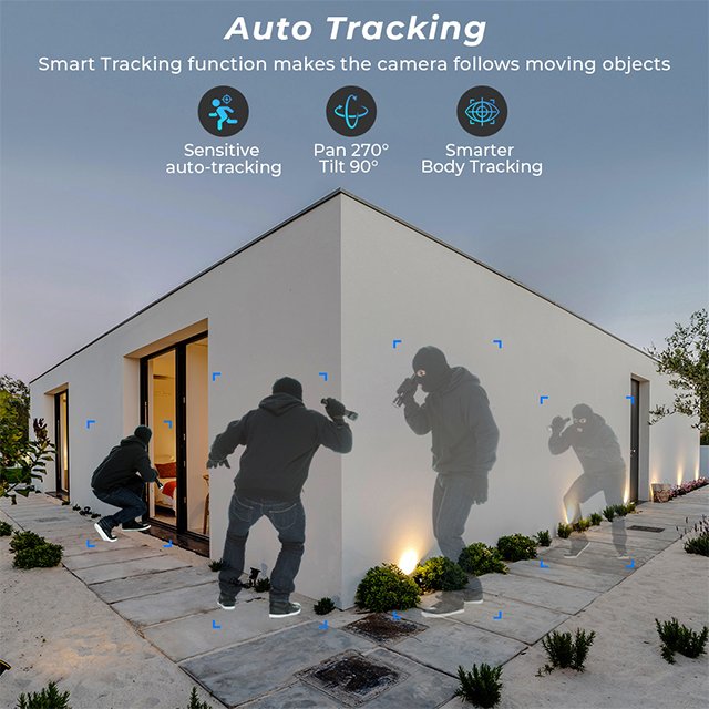 PEGATAH 8MP Wifi PTZ 4K Dual Lens IP CCTV Camera Outdoor Wireless Security Night Vision Auto Tracking Cloud/NVR ICSee