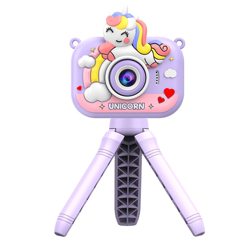 Mini Digital Camera 2.0inch HD Dual Lens Painting Cameras Bracket Children Video Recorder Games MP3 Toys Gift Y6 Kid Camera