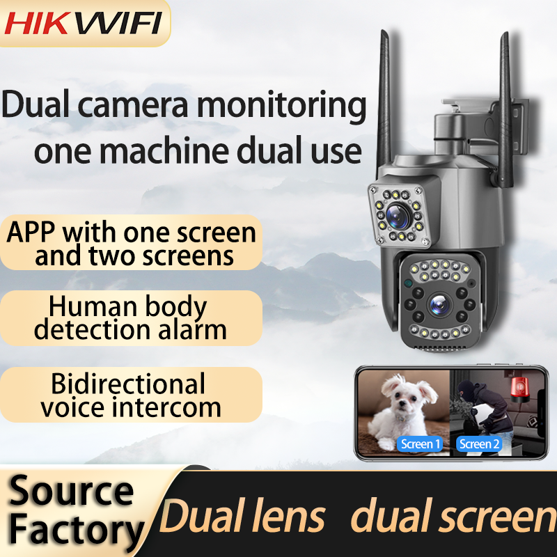 HIKWIF 6mp outdoor 10X Optical Zoom surveillance cctv WIFI security camera system ip network camera ptz Dual Lens network camera
