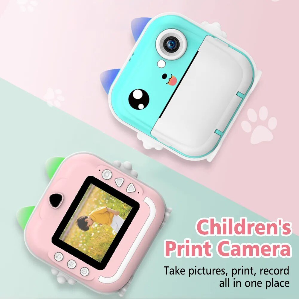 Q5 Children Instant Print Camera Kids Video Photography Digital Photo Camera Toy Mini Thermal Printer Boy Girls Birthday Gift