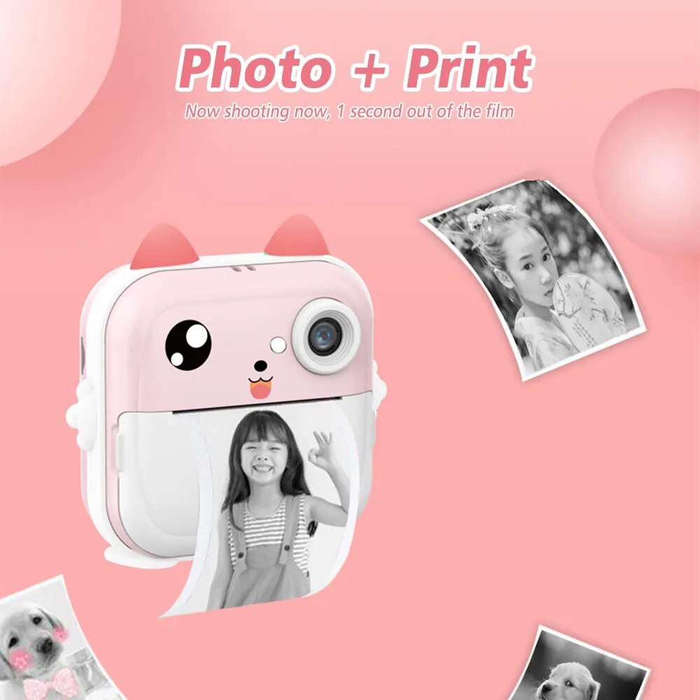 Q5 Children Instant Print Camera Kids Video Photography Digital Photo Camera Toy Mini Thermal Printer Boy Girls Birthday Gift