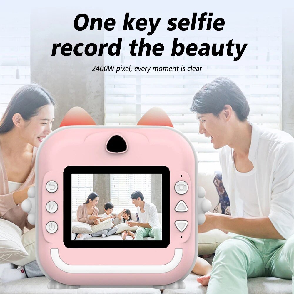 Q5 Children Instant Print Camera Kids Video Photography Digital Photo Camera Toy Mini Thermal Printer Boy Girls Birthday Gift